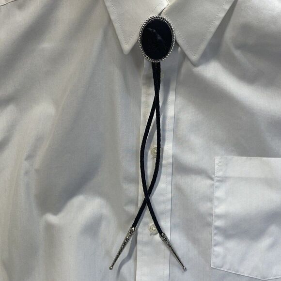 Steampunk Gothic Raven Black Crow Bolo Lariat Tie Southwest wedding gift party - Picture 9 of 14